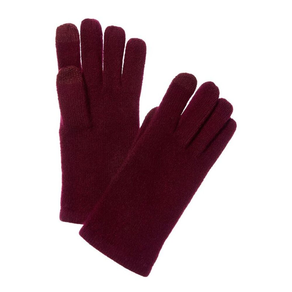 Sofiacashmere Touch Screen Cashmere Glove, Red